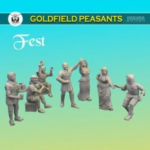 Villagers Festival Scenery Scatter Terrain Dancing Event Party Medieval Fantasy - Picture 1 of 1