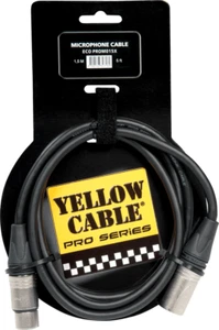 CABLE MICRO XLR mâle/XLR femelle 1,5m fiches NEUTRIK YELLOW CABLE PROM015X - Picture 1 of 1
