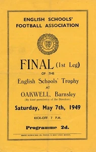 Barnsley Boys v Derby (Final del Trofeo de Escuelas @ Oakwell) 1949 - Imagen 1 de 1