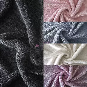 Bouclé Poodle Soft Fluffy Throw Fleece- SQ931 By Tia Knight - Picture 1 of 15