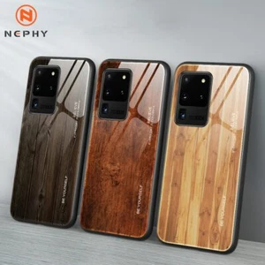 Hülle Für Samsung S21 S20 A51 A71 S10 S9 Handy Hölz Schutzhülle Glas Case Tasche - Bild 1 von 18