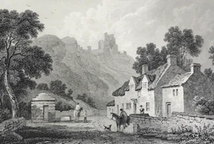 Flintshire Caergwrle original engraved print 1830 wales - Picture 1 of 2