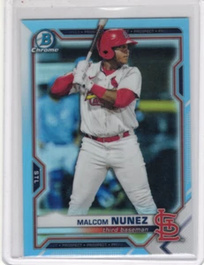 Malcolm Nunez 2021 Bowman Draft Chrome Sky Blue Refractor #BDC-56 - Picture 1 of 2