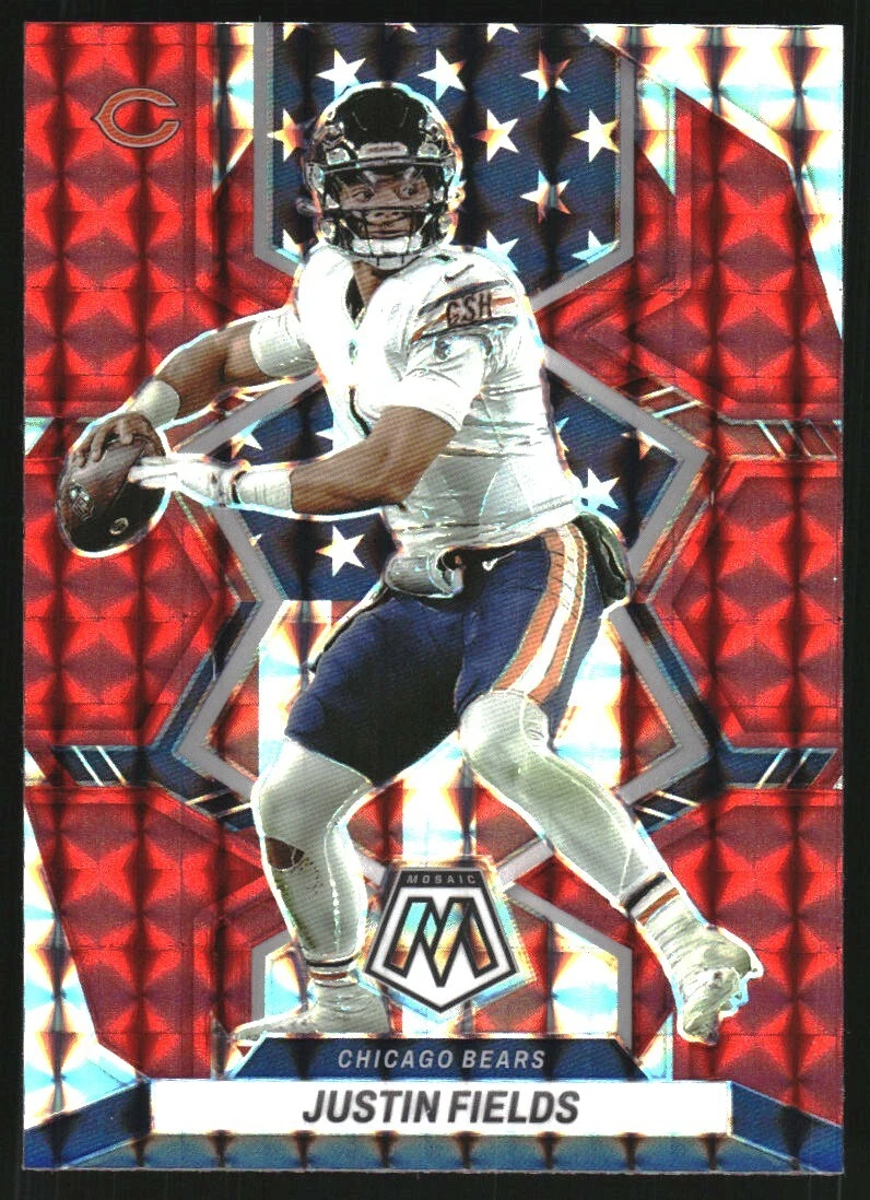 2022 Panini Mosaic Mosaic Red #268 Justin Fields NP