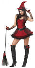 California Costumes Women's Eye Candy 5 Pc. Mischievous Witch Sz Large Red Black