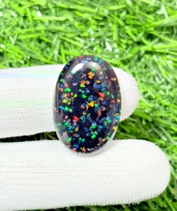 Natural Multi Opal Doublet  Carvin Gilson Cabochon Loose Gemstones R08 - Picture 1 of 7