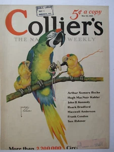 Collier’s Zeitschrift 1930 Papagei und Babys von Lawson nur Holzeinband - Bild 1 von 2