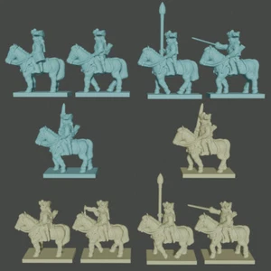 24x 15mm/1:100th SYW Prussian Cavalry (Turner Miniatures) - Imagen 1 de 2