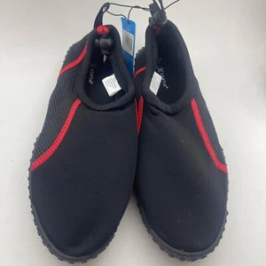 Xertia Water Shoes Men's Beach Aqua Quick Dry Shoes Black Red Size 9 NWT - Picture 1 of 7