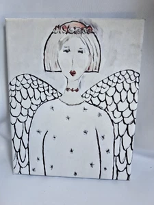 Angel with Wings Wall Art Giclee Canvas 8x10 Signed Art Print- Angel decor - Picture 1 of 4