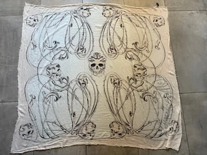 Schal Tuch Alexander MCQEEN 100%Orig beige Gr.140x140 - Bild 1 von 2