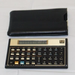 Vintage HP 12C Financial Calculator w Original Case Hewlett Packard - Picture 1 of 4