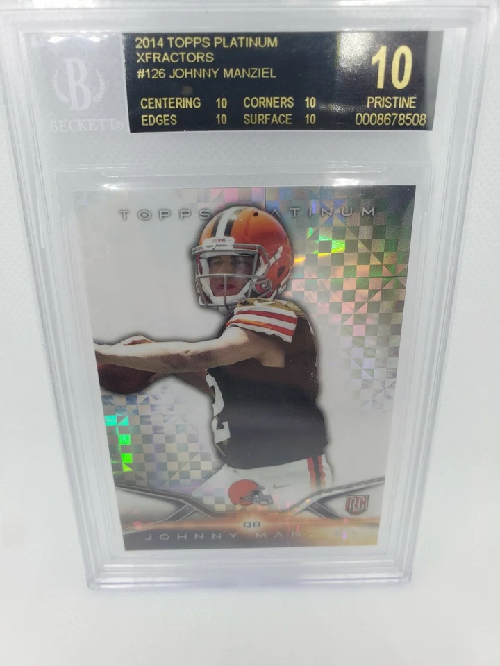 2014 Topps Platinium XFractor #126 BLACK LABEL BGS 10 Johnny Manziel !! - Image 1 of 4