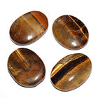 Natural Tigers Eye Palm Stone Golden Rock Crystal Healing Reiki Polished Worry