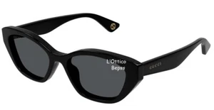 GUCCI GG1638S 001 54-17-145 OCCHIALE DA SOLE NERO lente GRIGIA - Picture 1 of 2