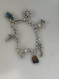 Brighton Arizona Bettelarmband silberfarben Kaktus Zustand Sonne Mond Schlange 11K - Bild 1 von 5