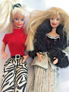 LOTE DE 2 ROPA VINTAGE DE MUÑECA BARBIE MATTEL RUBIA DR HEARTBEAT - Imagen 1 de 24