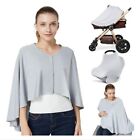 Muslin Fabric Baby Nursing Poncho Solid Color Stroller Cover  Women