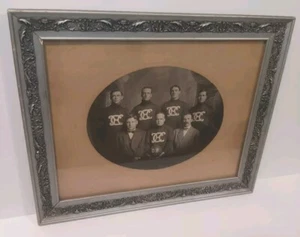 Fotografia basket college 1908 Santa Croce squadra Harvard 1900 cornice gesso - Foto 1 di 7