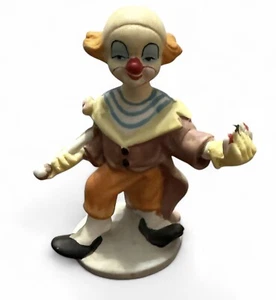 Porcelain Clown Bisque Figurine 4.5” H - Picture 1 of 11