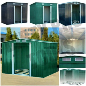 Metal Garden Shed 6 X 4, 8 X 4, 8 X 6, 10 X 8 Garden Storage WITH FREE BASE New - Picture 1 of 21