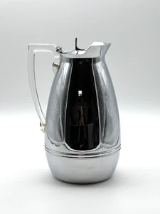 TERMO VINTAGE 9" CROMO MANGO LUCITE JARRA DE CAFÉ AISLADA MODELO #2585 - Imagen 1 de 14
