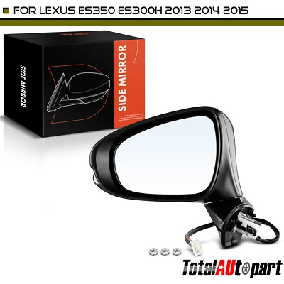 Espejo retrovisor plegable manual negro con 7 pines para conductor Lexus ES350 ES300h 2013 2014 2015 Foto 1 de 4