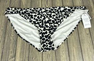 Time And Tru Women’s Black White Animal Print Bathing Suit Bottom 2X 20W 22W - Picture 1 of 3
