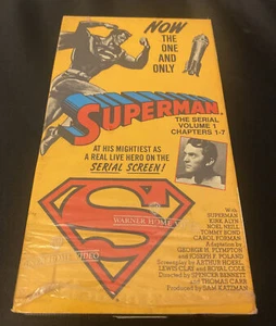 Superman The Serial Vol. 1 Chapters 1-7 VHS Warner Bros Kirk Alyn Noel Neill - Picture 1 of 4