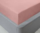 Fitted Sheet 25cm Deep Easy Care Non-Iron Single Bed Mattress Sheets Blush Pink