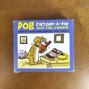 DOG CARTOON A DAY - 2025 DAILY DESK CALENDAR - BRAND NEW - 40805 - Picture 1 of 2