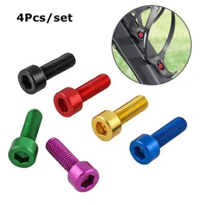 4Pcs Bike Water Bottle Cage Holder Bolts Screws Bicycle Hex Socket Screw M5x15mm - Picture 1 of 19