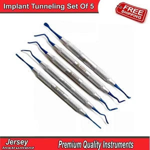 Sinus Lift Tunneling 5PCS Kit Implant Surgery Elevator Tissue Grafting Instrumet - Picture 1 of 5