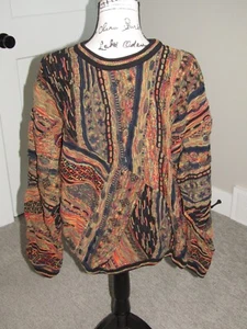 Tundra Sweater Men's XL 3D Knit Coogi Style Textured Pullover Crewneck Canada - Picture 1 of 9