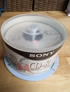 SONY 45 Pack CD-R 80 Minute Blank 700MB 1x- 32x Recordable Disc - Picture 1 of 3