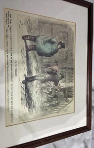 Cartoonist John Leech gerahmter montierter Cartoon Komödie Druck BIS GEWICHT 12 x 15 Zoll - Bild 1 von 12