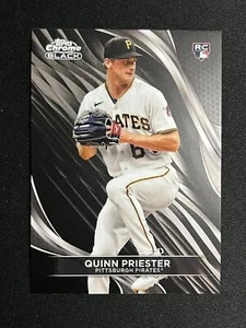 2024 Topps CHROME BLACK QUINN PRIESTER PITTSBURGH PIRATES RC #55 - Picture 1 of 2