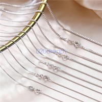 Real Solid 925 Sterling Silver 2mm Box Chain Necklace Unisex Stamped .925 Italy