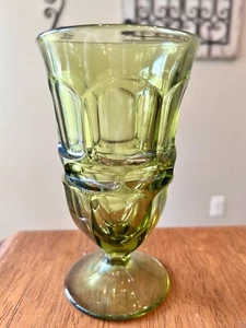 Fostoria Argus Green Footed Ice Tea Tumbler Goblet 6 5/8" Henry Ford Museum - Picture 1 of 12