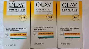 LOT OF 3 Olay Complete + 3in1 Daily Moisturizer SPF 40 Sensitive 6oz Exp 05/2026 - Picture 1 of 1