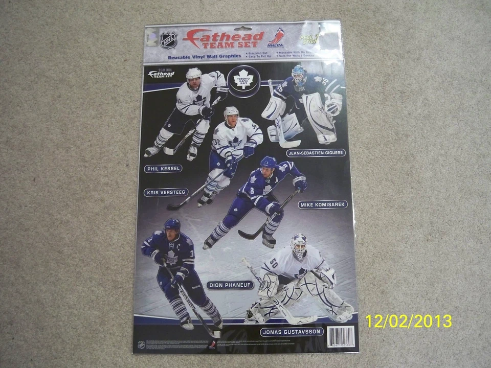 ¡NUEVO! NHL TORONTO HOJAS DE ARCE, JUEGO DE 6 JUGADORES FATHEAD COMPAÑEROS DE EQUIPO CALCOMANÍAS DE PARED! Foto 1 de 1