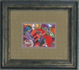 Marcus Glenn, LOVE THAT JAZZ, COA, Seriolitho, 23"x 20", framed, matted - Picture 1 of 5