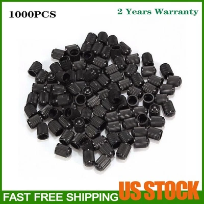 1000 Pcs Universal Black Plastic Car Motor Tire Valve Stem Caps - Изображение 1 из 4