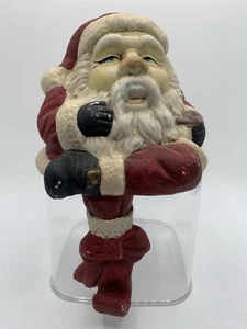 Vintage Fat Ugly Weihnachtsmann Strumpf Halter Aufhänger Weihnachten - Bild 1 von 10