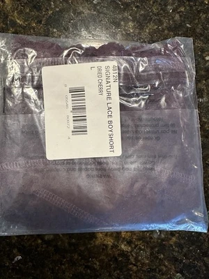 Nuevo con etiquetas Hanky Panky Talla Grande Firma Encaje Boyshort Cereza Seca Foto 1 de 2