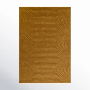 Tillie Rug Hand Tufted Rug Handwoven Wool Gold Area Rug 3x5 4x6, 5x8, 8x10, 9x12 - Picture 1 of 5