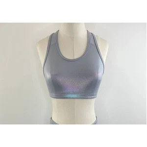 Old Navy Active Iridescent Silver Shine Go Dry Kid's Sports Bra Size XXL/16 - Picture 1 of 7