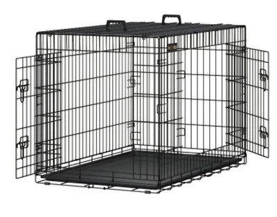 Hundekäfig Klappbar Hundebox mit 2 Türen Transportbox Gitterkäfig Transportkäfig - Bild 1 von 4