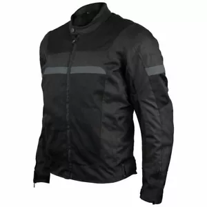 Men's Black Mesh Motorcycle Jacket with CE Armor by Vance Leather - Picture 1 of 5