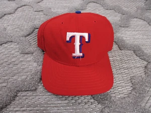 Vintage Texas Rangers Hat Adult Snapback M/L Red New Era Pro Model Made In USA - Picture 1 of 12